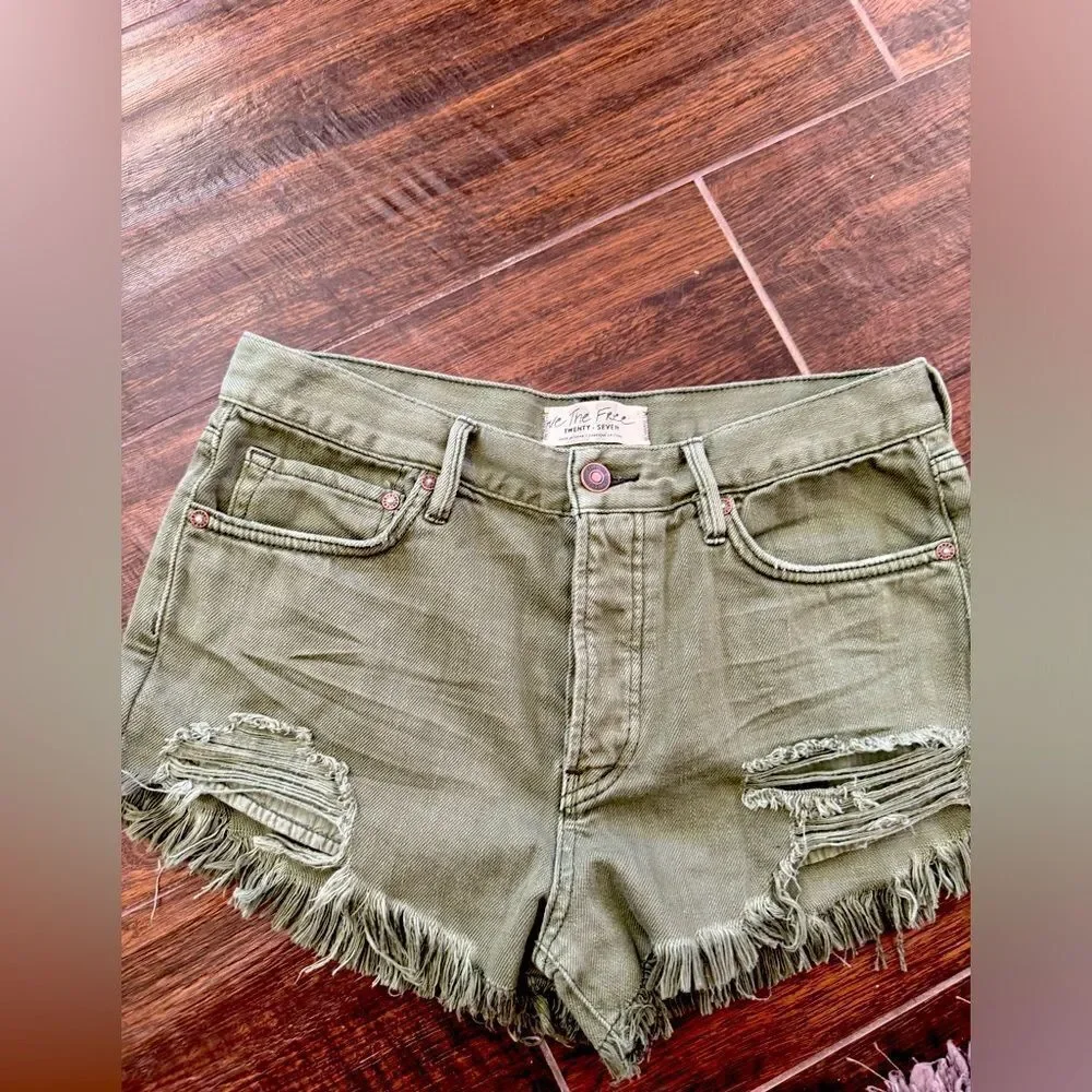 Free People Olive Green Short